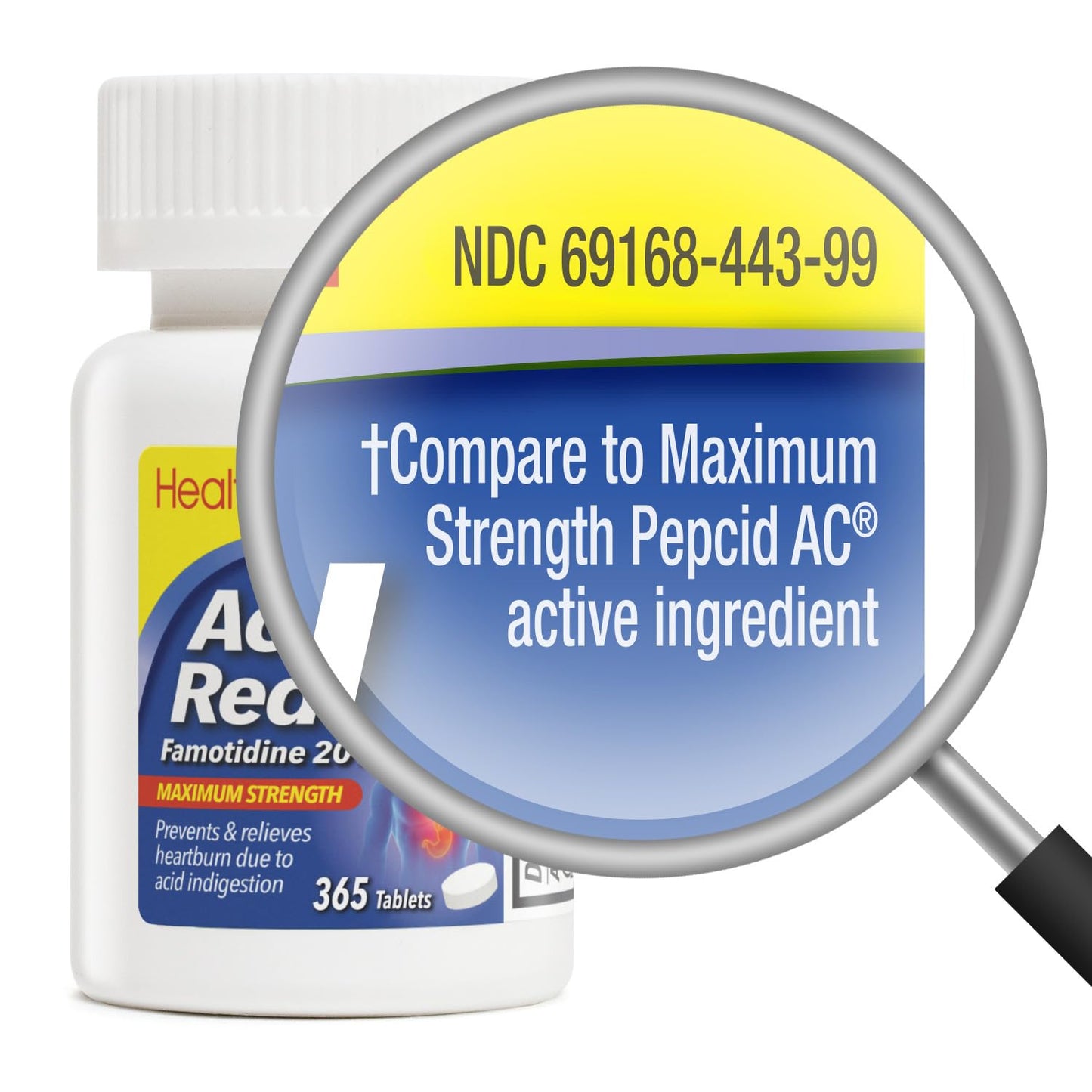 HealthA2Z® Acid Reducer | Famotidine 20mg | Maximum Strength | Relief from Heart Burn Due to Acid Indigestion (365 Tablets (Pack of 2))