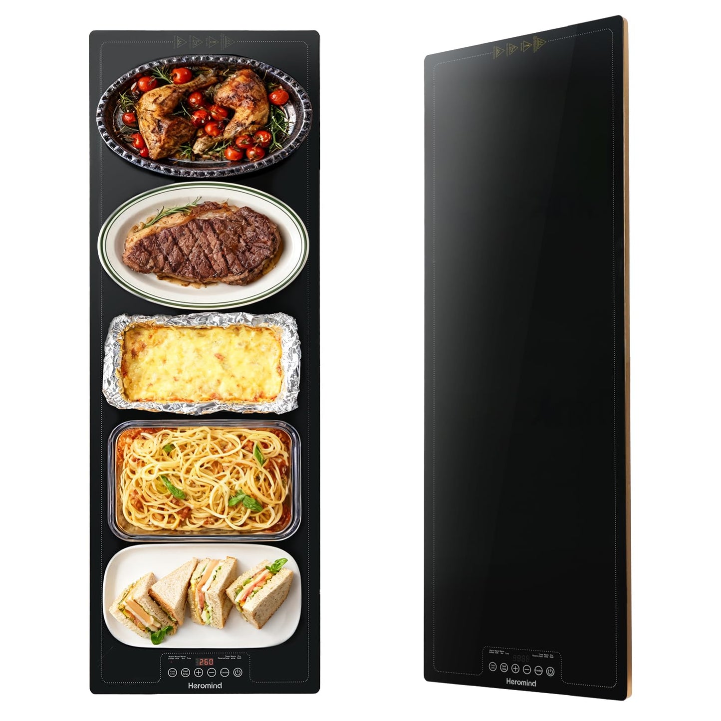 Electric Warming Tray,Extra Large Food Warming Mats with Temp-Settings & Timmer,Full Surface Heating Electric Food Warmer Mat Keep Food Warm at Buffet, Party, Sabbath, Daily Use (XXL(40 * 14"))