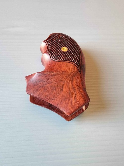 BMPL Deluxe Hardwood New Taurus Model 85 856 M M85 M856 .38 Special 2'' 2 inch Grips Hard Wood Laser Checkered Finger Groove Handmade Handcraft
