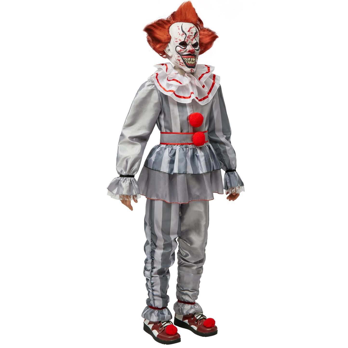 Spooktacular Creations Boy Scary Clown Costume, Scary Halloween Costume Kids, Killer Clown Outfit for Boys