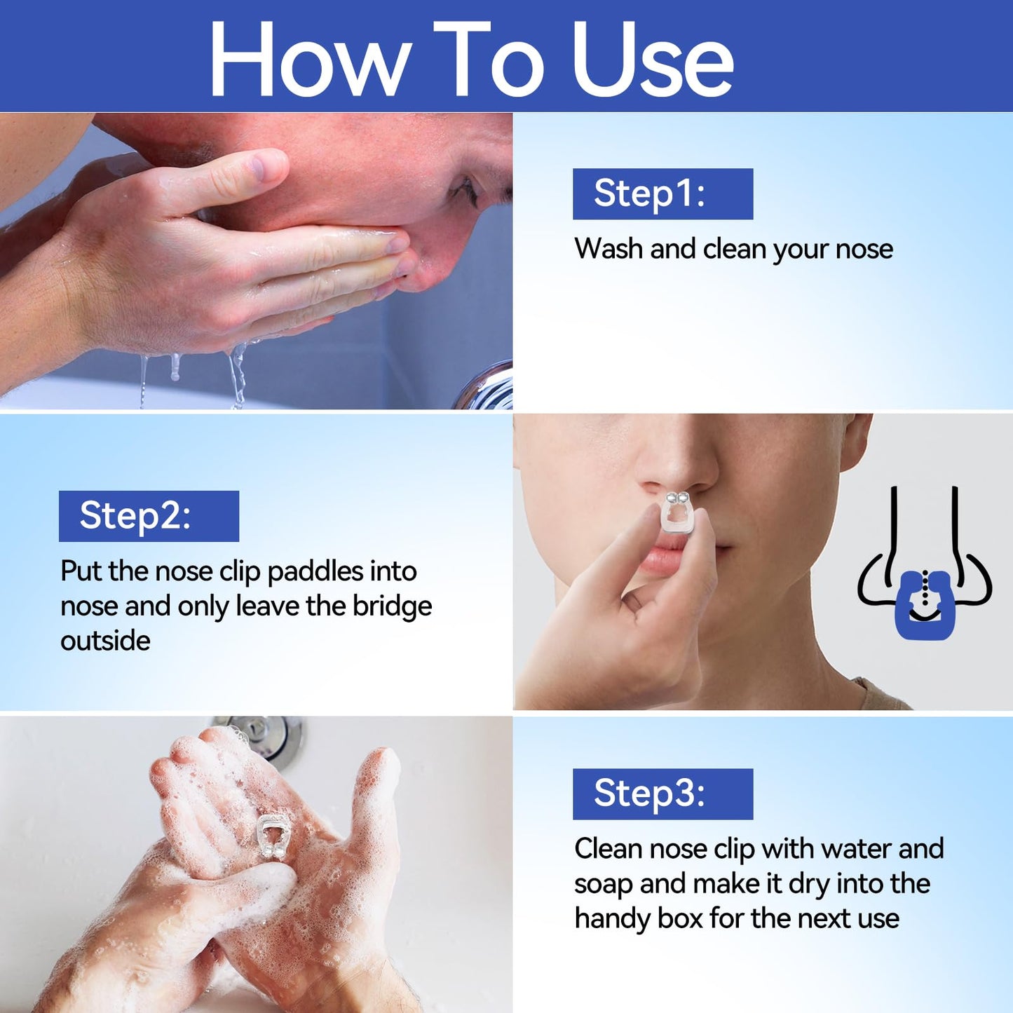 Anti Snoring Devices, Anngola Snoring Solution, Silicone Magnetic Anti Snoring Nose Clip, Effective Hale Breathing Aid, Stop Snoring to Restful Sleep(10 Pack)