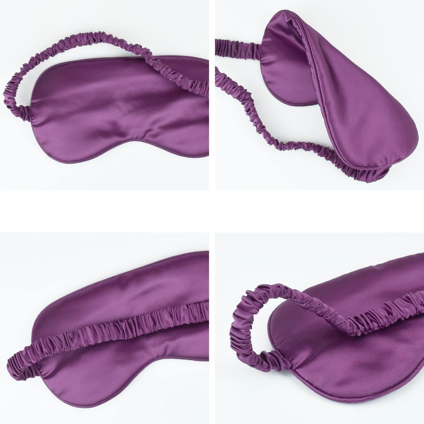 1 Pack Sleep Mask, Silk Eye Mask with Elastic Strap, Blindfold, Soft Silk Sleeping Mask for Girls, Women, Men (Black)