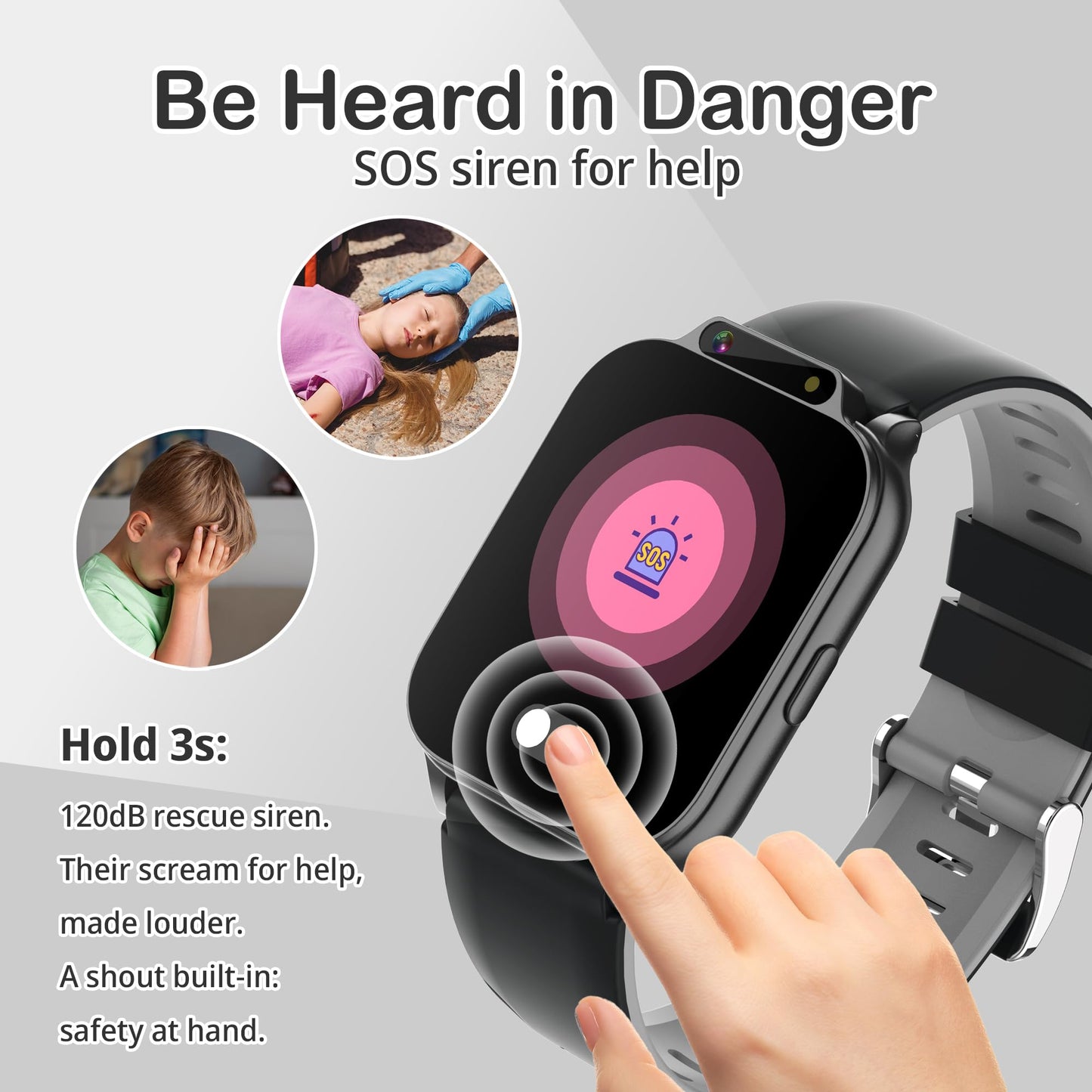 Kids Waterproof Smart Watch with Fitness Tracker Sports Activity Pedometer Heartrate SpO2 Stress Monitor Flashlight APP HD Touch Screen Camera Music for 4-13 Year Old Boys Gifts for Kids