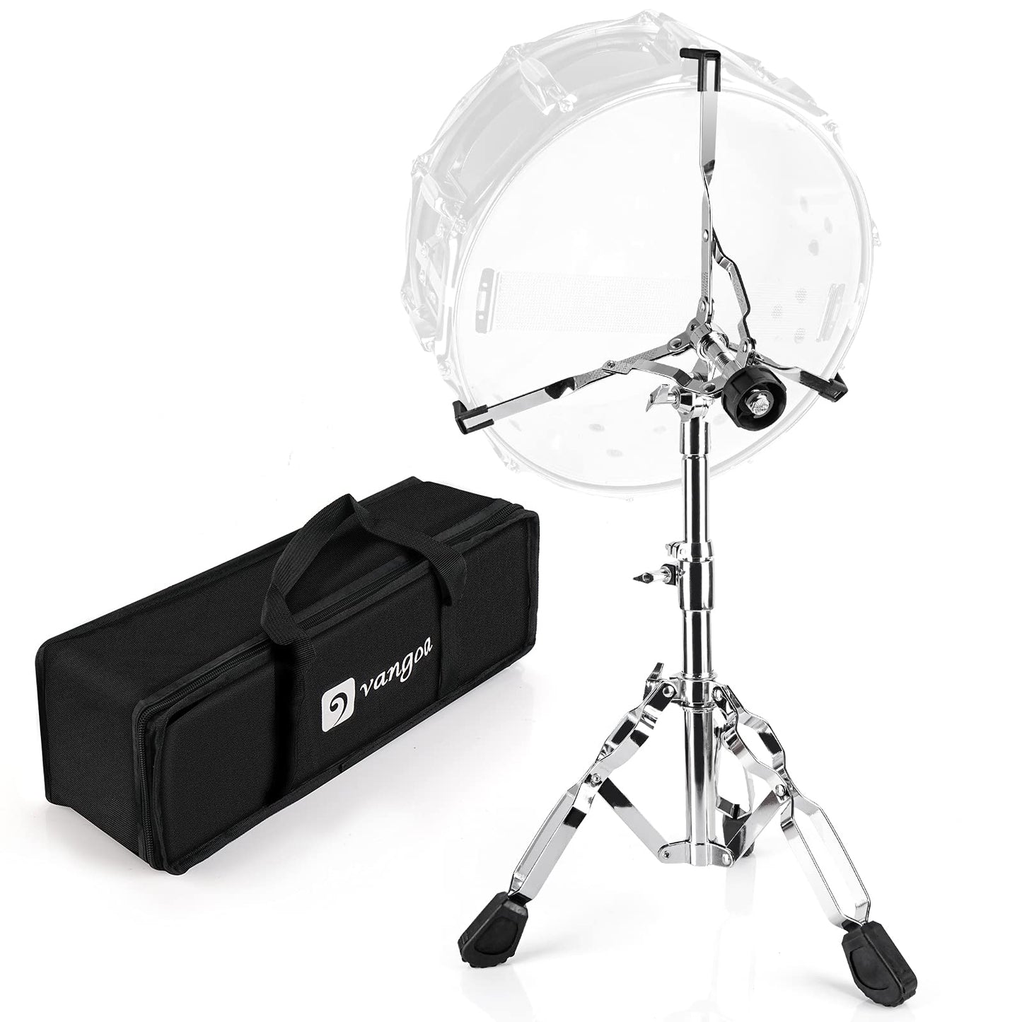 Snare Drum Stand Lightweight Double Braced Adjustable Height With Carrying Bag Fit 10 To 15 Dia Drums