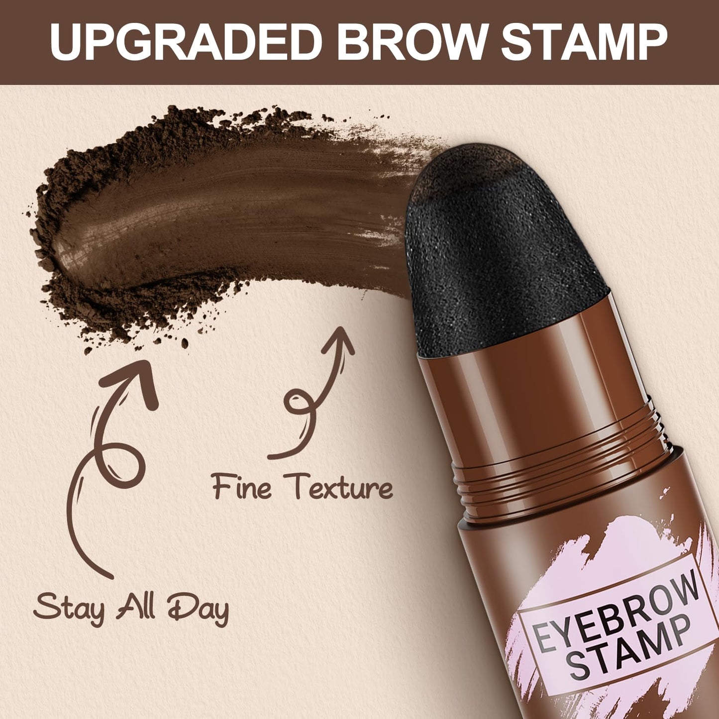 Eyebrow Stamp Stencil Kit - Eyebrow Powder, Makeup for Natural-Looking Brows, Eyebrow Stamp Kit with 27 Reusable Stencils, Easy
