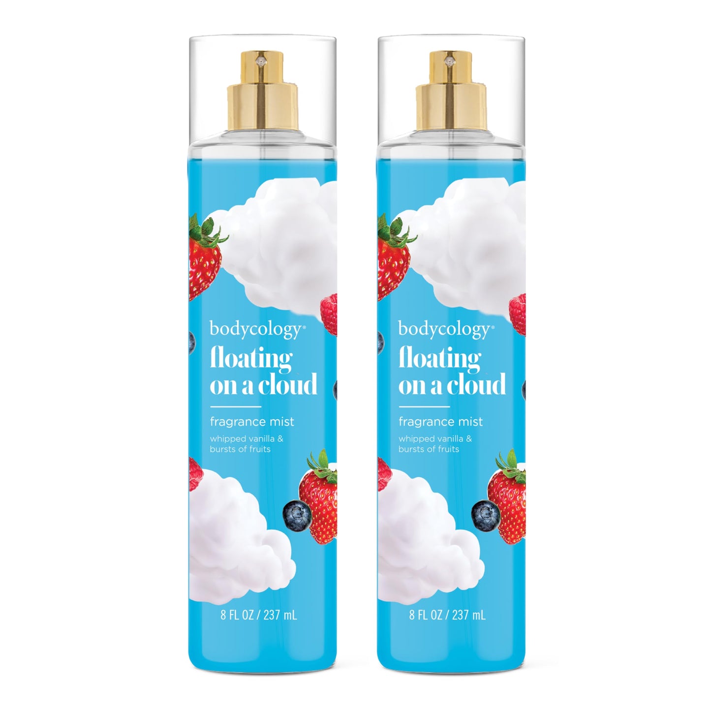 Bodycology Long-Lasting Fragrance Body Mist, Floating On A Cloud, 8 fl oz (Pack of 2)