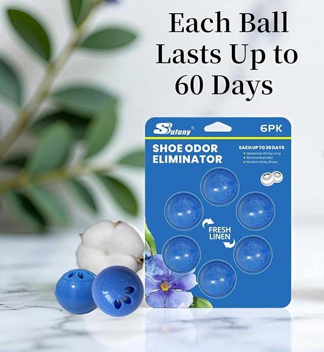 Shoe Deodorizer Balls Sneaker Deodorizers Balls Odor Eliminating for Shoes 6 Packs
