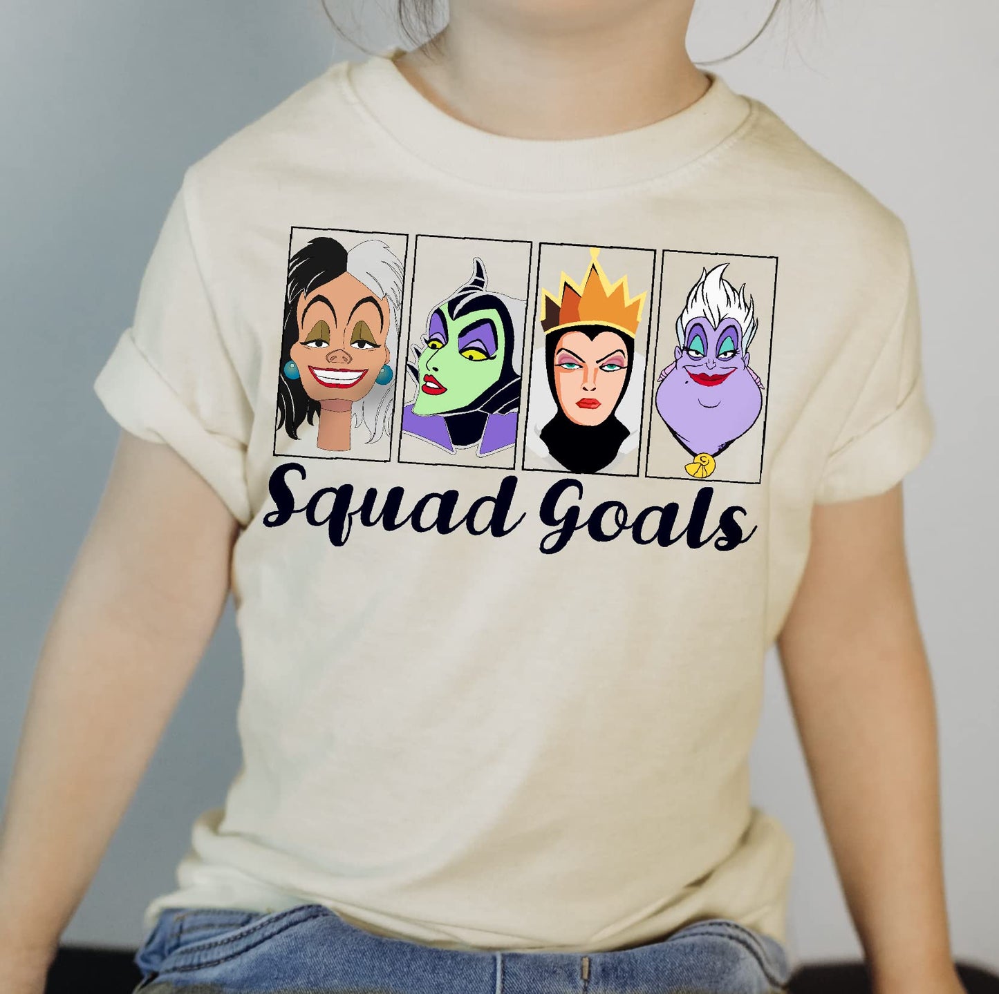 Squad goals villains scary cute Halloween shirt cute spooky Halloween toddler shirt cute villains themed shirt baby Halloween onesie (3-6m onesie)