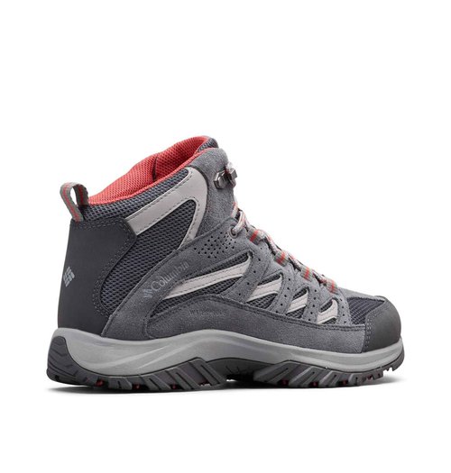 Columbia Womens Crestwood Mid Waterproof, Graphite/Daredevil, 9