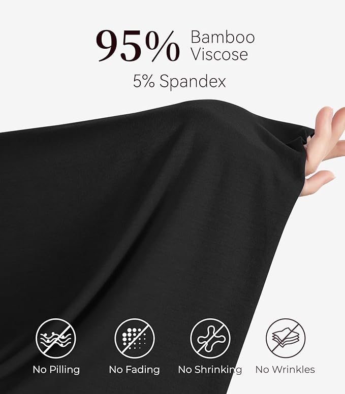 NACHILA Pajamas for Women-Viscose from Bamboo, Ribbed Racerback Tank Top Sexy Split Shorts Pajama Sets Cooling Sleep Cami Pjs