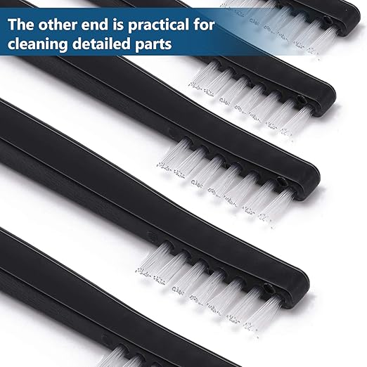 Accmor Scratch Brush Set for Gun Cleaning, All Purpose Nylon Bristle Brushes Tools 9 Pcs, Double-Ended Scrub Cleaner Kit for Cleaning Welding Slag/Paint/Rust/Dirt