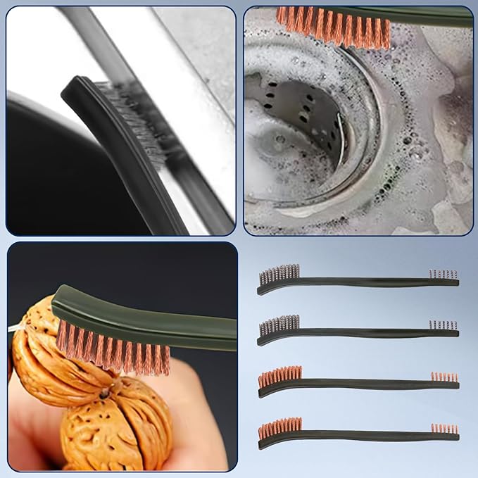8 Pack Carburetor Cleaning Brushes Kit, Torch Nozzle Tip Cleaner Set, Double-Ended Polishing Brush and Pick Tool Kits for Motorcycle ATV Welder Carb Chainsaw Orifices