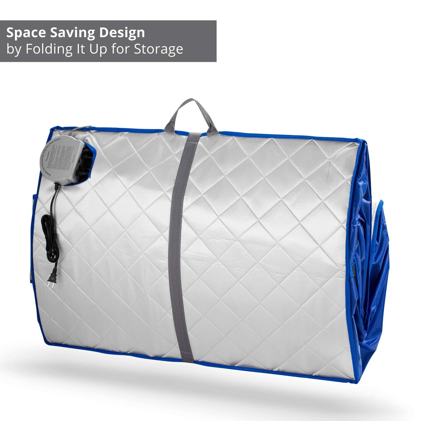 Durasage Infrared IR Far Portable Indoor Personal Spa Sauna with Heating Foot Pad and Chair, X-Large, Silver