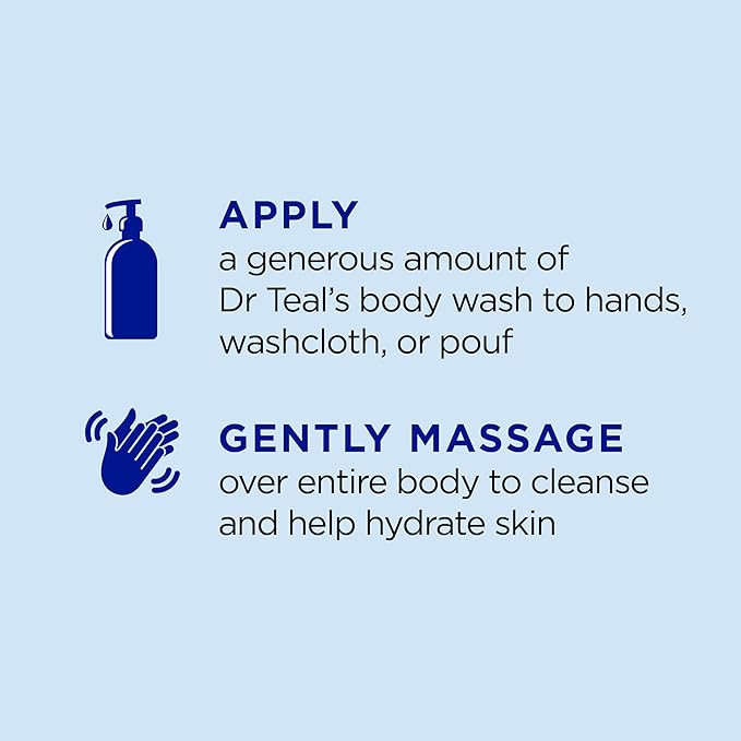 Dr Teal's Body Wash with Pure Epsom Salt, Daytime/Nighttime with Vitamin C & Sleep Blend, 24 fl oz (Pack of 2)