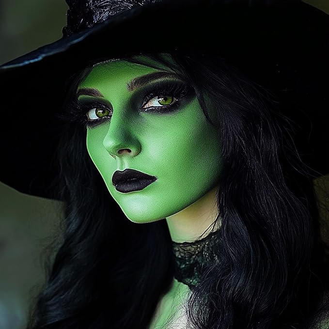 Mysense Amazon Green Face Body Hair Paint Stick,Halloween Elphaba Witch Gamora Costume Makeup,Water Based Washable Temporary Hair Color,St Patricks Day Outfit Accessories for Adults and Kids,0.5oz