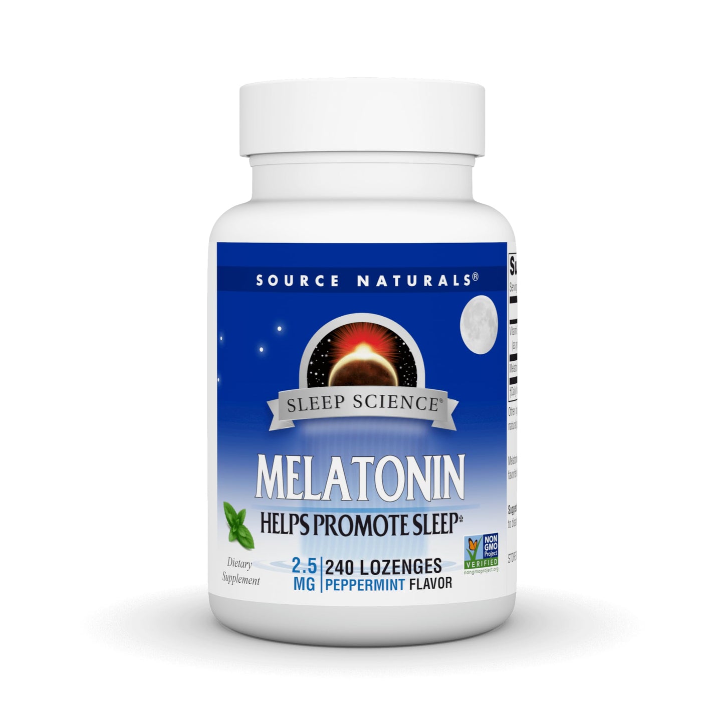 Source Naturals Melatonin, Sleep Supplement, 2.5 mg - 240 Peppermint Flavored Lozenges
