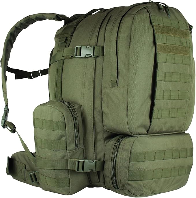 FOX OUTDOOR PRODUCTS Advanced 3-Day Combat Pack | 69L Tactical Backpack w/Dual Hydration Ports, Compression Straps & Storage
