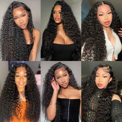 virginess Deep Wave Lace Front Wigs Human Hair Pre Plucked 22 Inch 13x4 Lace Frontal Closure Wig for Black Women Human Hair Glueless Deep Curly Lace Front Wig
