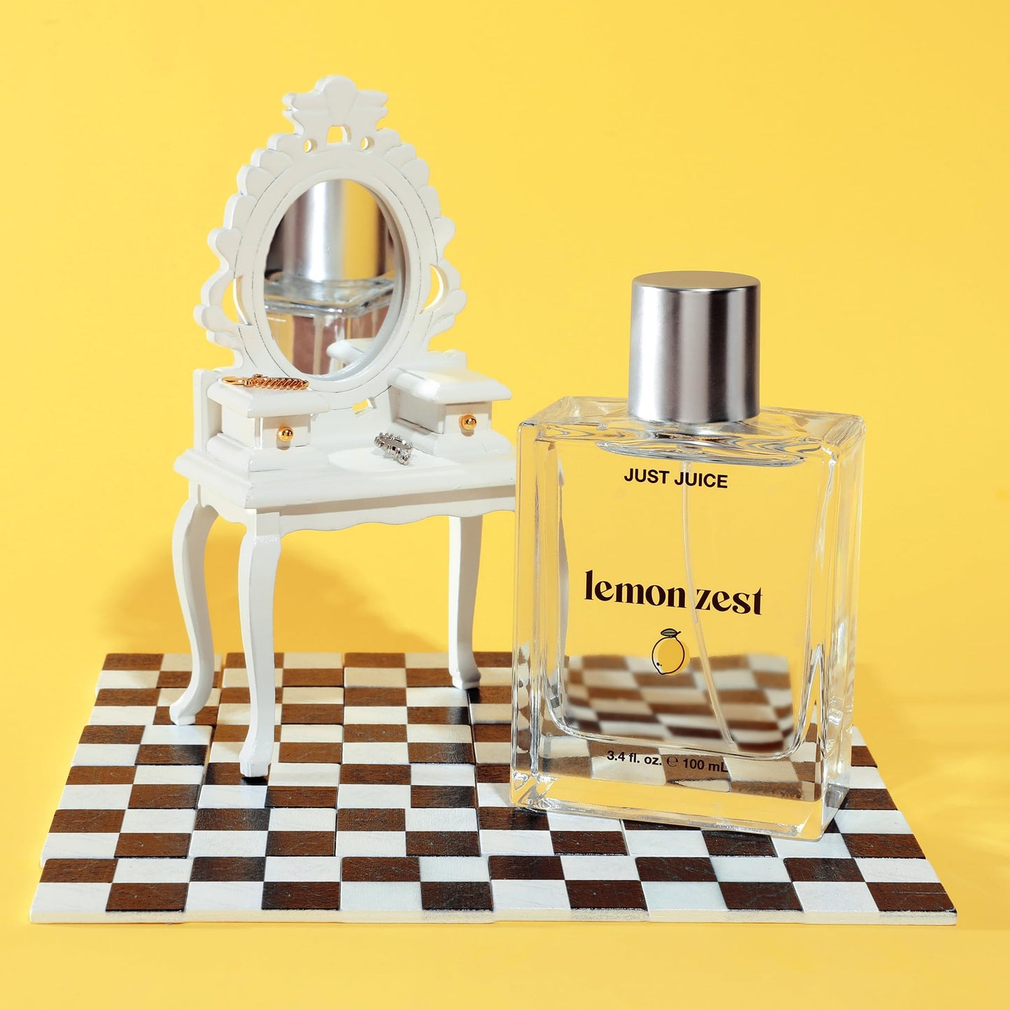 Just Juice Lemon Zest - Mini Travel Perfume - Lemon, Grapefruit, Mandarin - Fruity Floral Perfume for Women and Men - 0.3 oz