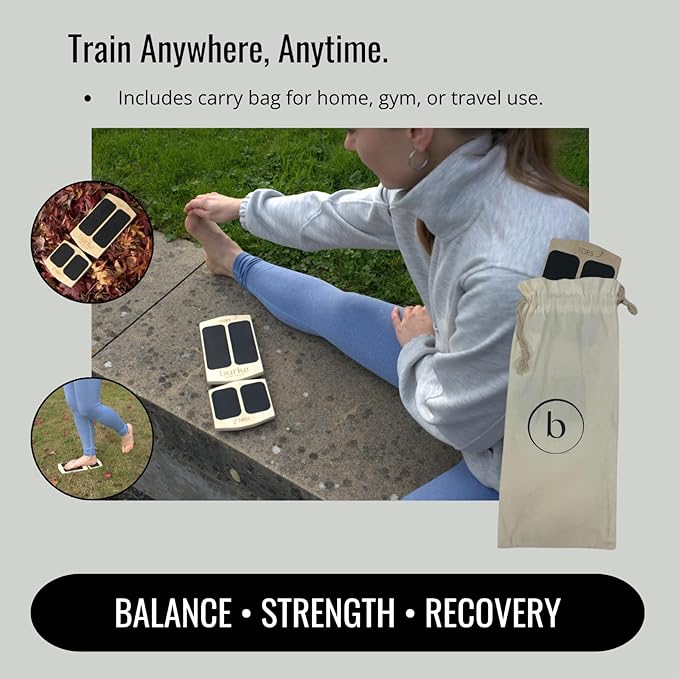 Slant Board Balance Board for Ankle & Calf Stretching – Single-Leg Axis Board for Physical Therapy, Rehab & Stability Training – Non-Slip Wooden Wobble Board