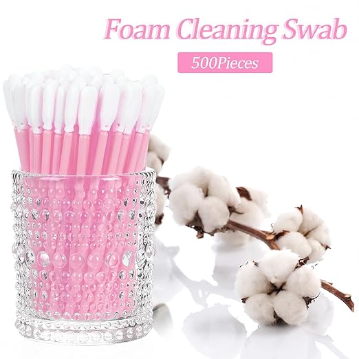 Chinco 200 Pieces Foam Swab Sponge Swab Foam Tips Sponge Stick for Inkjet Printer Print Head Camera Optical Lens Optical Equipment(Light Pink,3.66 Inch)