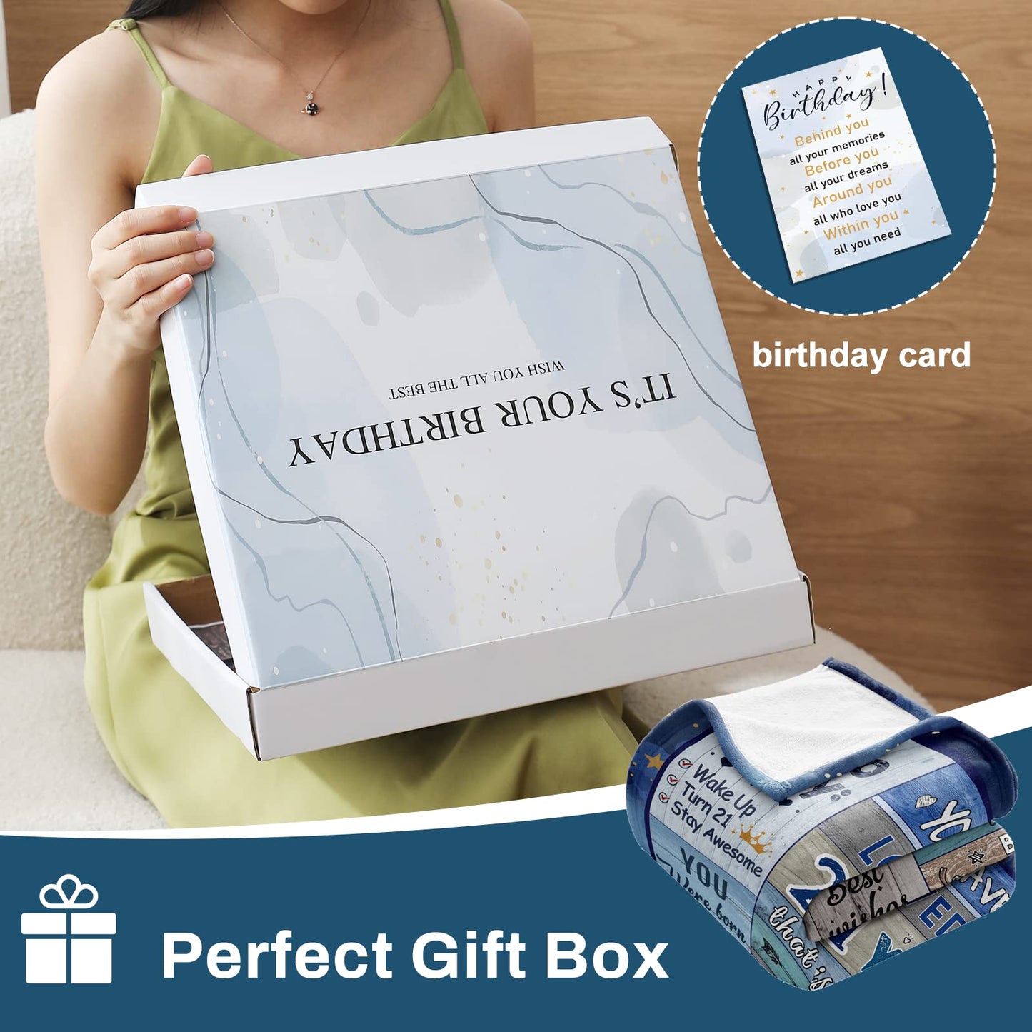 Budalagong 21st Birthday Gift with Gift Box, 21st Birthday Gifts for Him, 21 Year Old Birthday Gifts for Men Turning 21