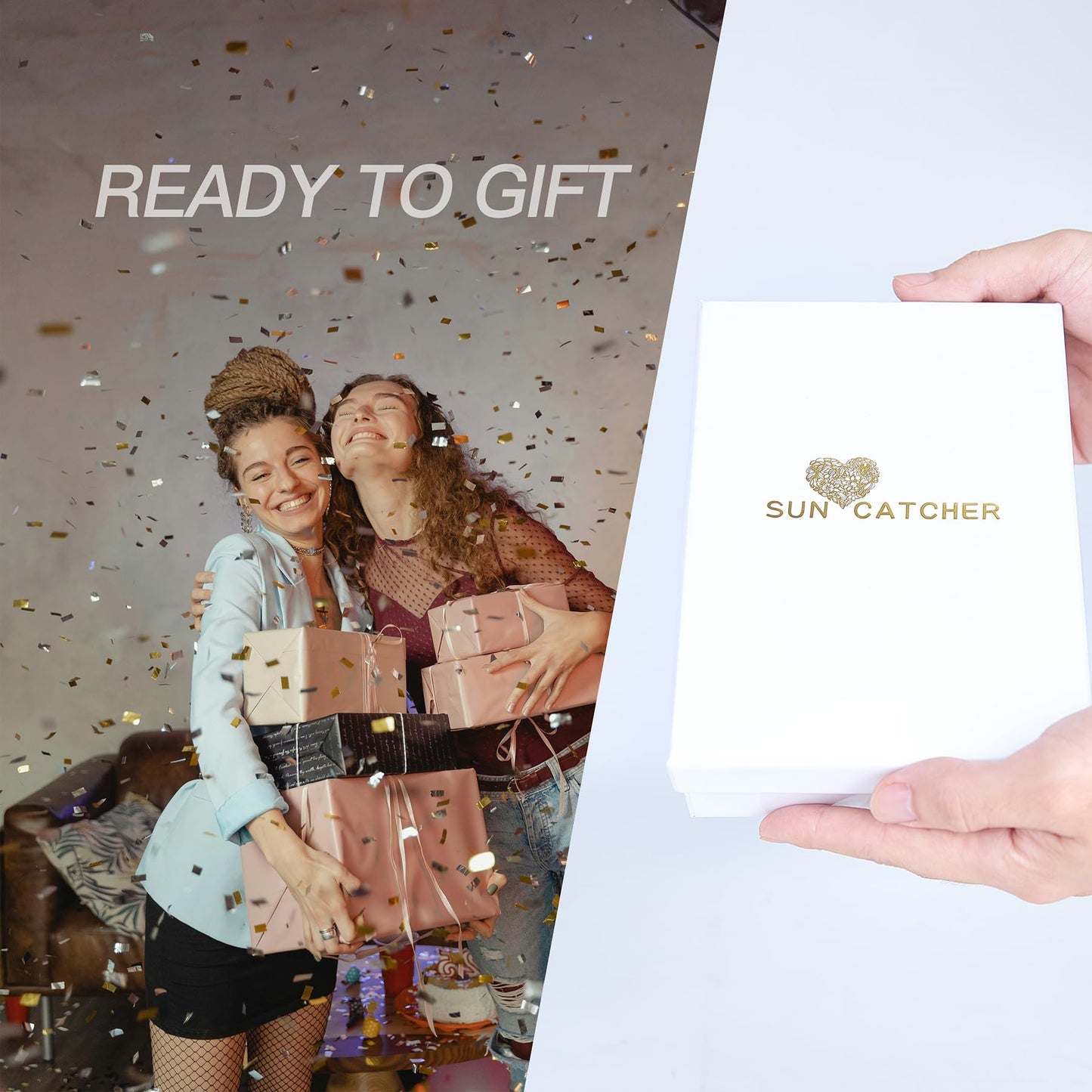 Friend Gifts Unique Friendship Gifts for Women,BFF, Bestie-Best Friend Birthday Gift, Hanging Rainbow Crystal Suncatcher Ornament