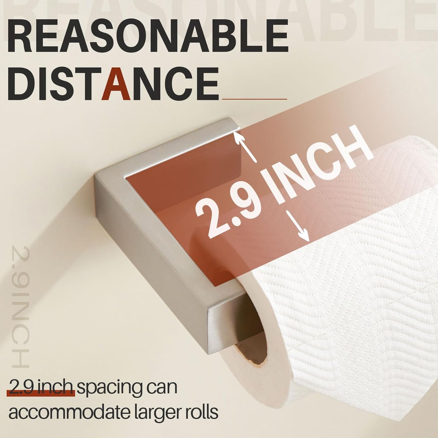 KOKOSIRI Toilet Paper Holder Brushed Nickel for Kitchen Bathroom Washroom Toilet Tissue Roll Paper Holder Wall Mount Stainless Steel B2009BR