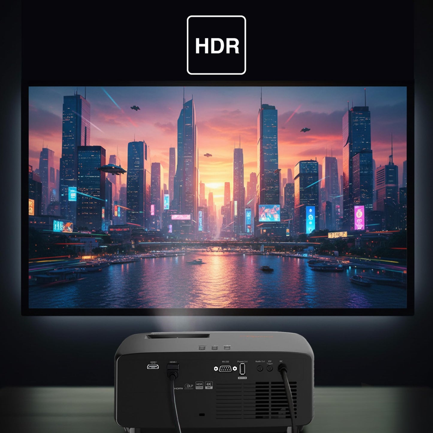 Optoma UHZ36 4K UHD Laser HDR Home Theater Projector - Black