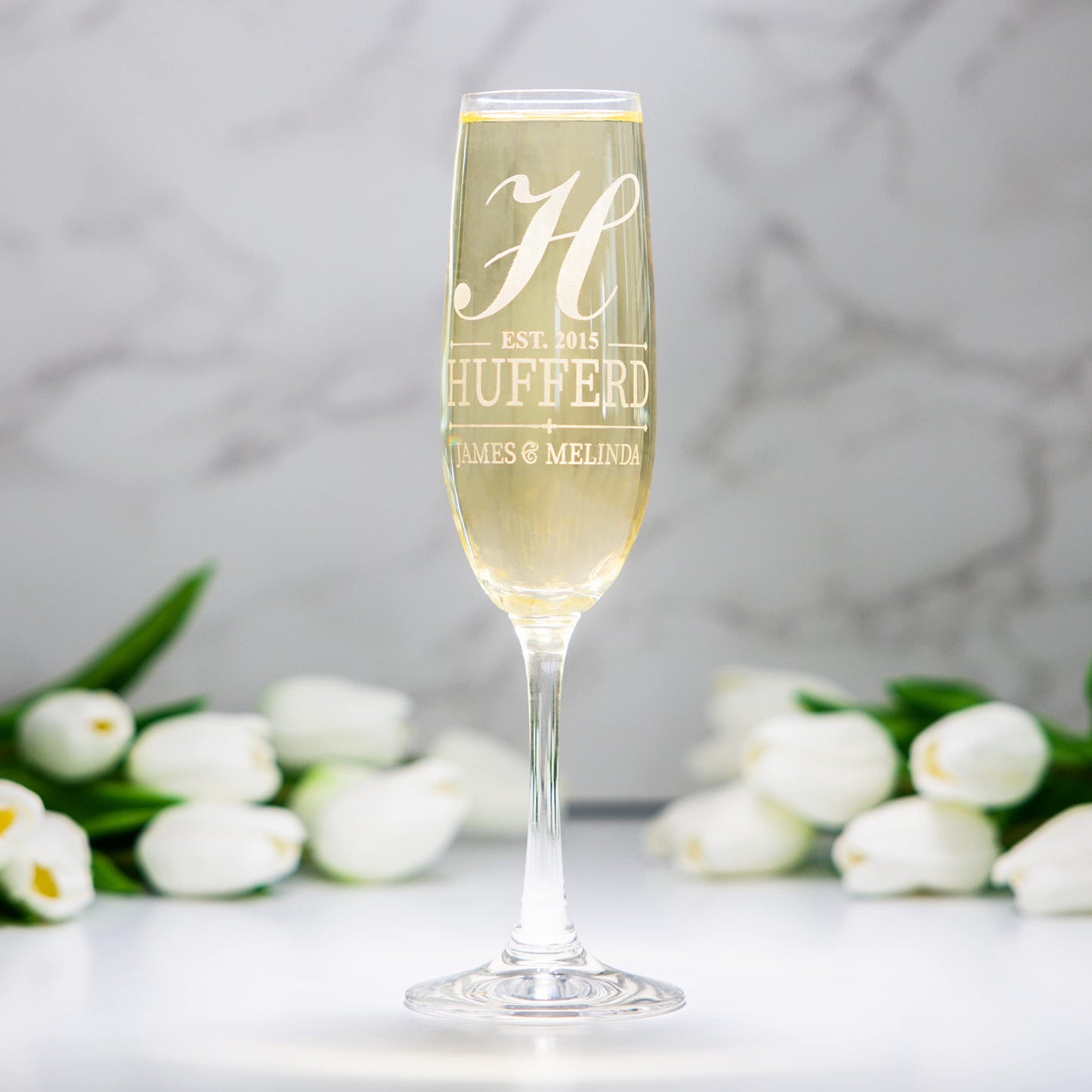 Gifts Inscribed Personalized Champagne Glasses Set of 2 – Engraved Mr and Mrs Champagne Flutes – Custom Stemmed Glassware Gift for Wedding, Engagement, Anniversary, Bridal Party