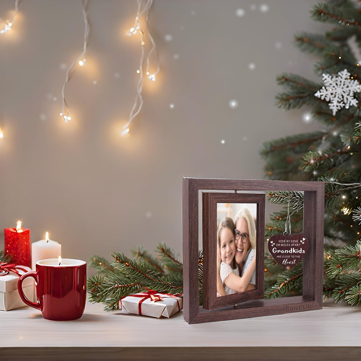Boiveco Grandma Picture Frame, First Time Grandma Grandpa Grandparent to Be Gifts, Birthday Day Christmas Grandparents Day Gift New Grandma Gifts 2025 Picture Frame 4x6