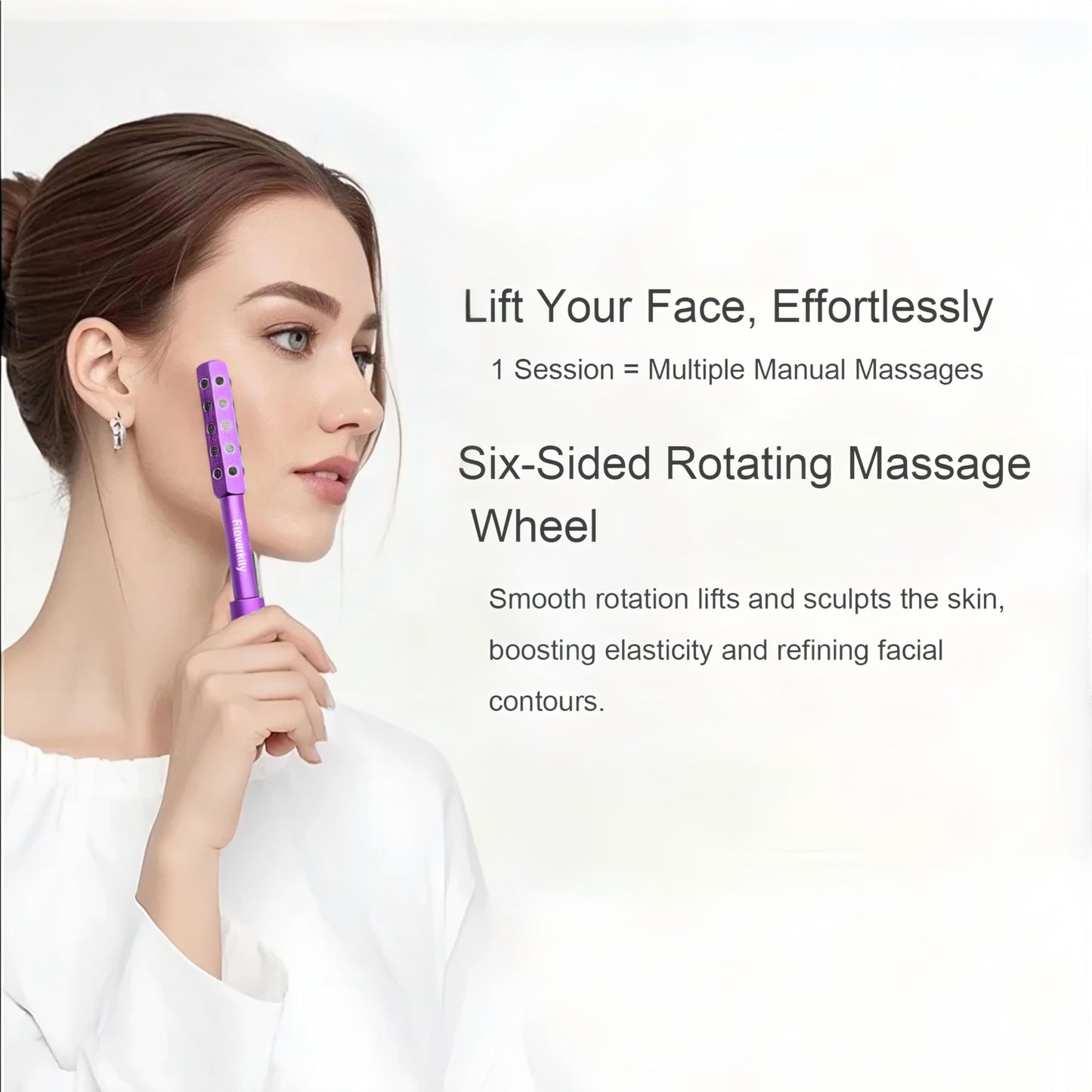 Floverkity Beauty Sculptor Roller - 30 Germanium Massage Nodes for Facial Massager & Glow | Compact Beauty Tool for Lifting and