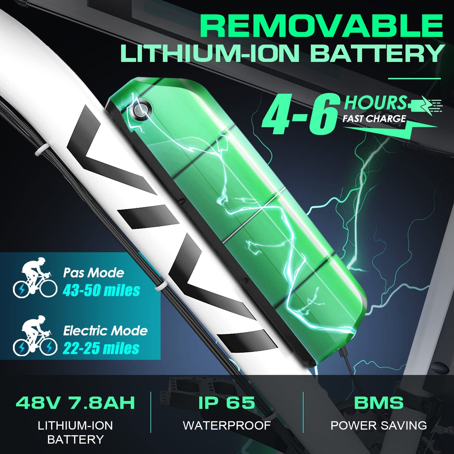 Vivi Electric Bike for Adults, 749W Ebike 26" Electric Mountain Bike, 19.8MPH Adult Electric Bicycles Commuter Ebike with 48V Battery, Up to 50 Miles, 21 Speed, SGS Certified to UL2849