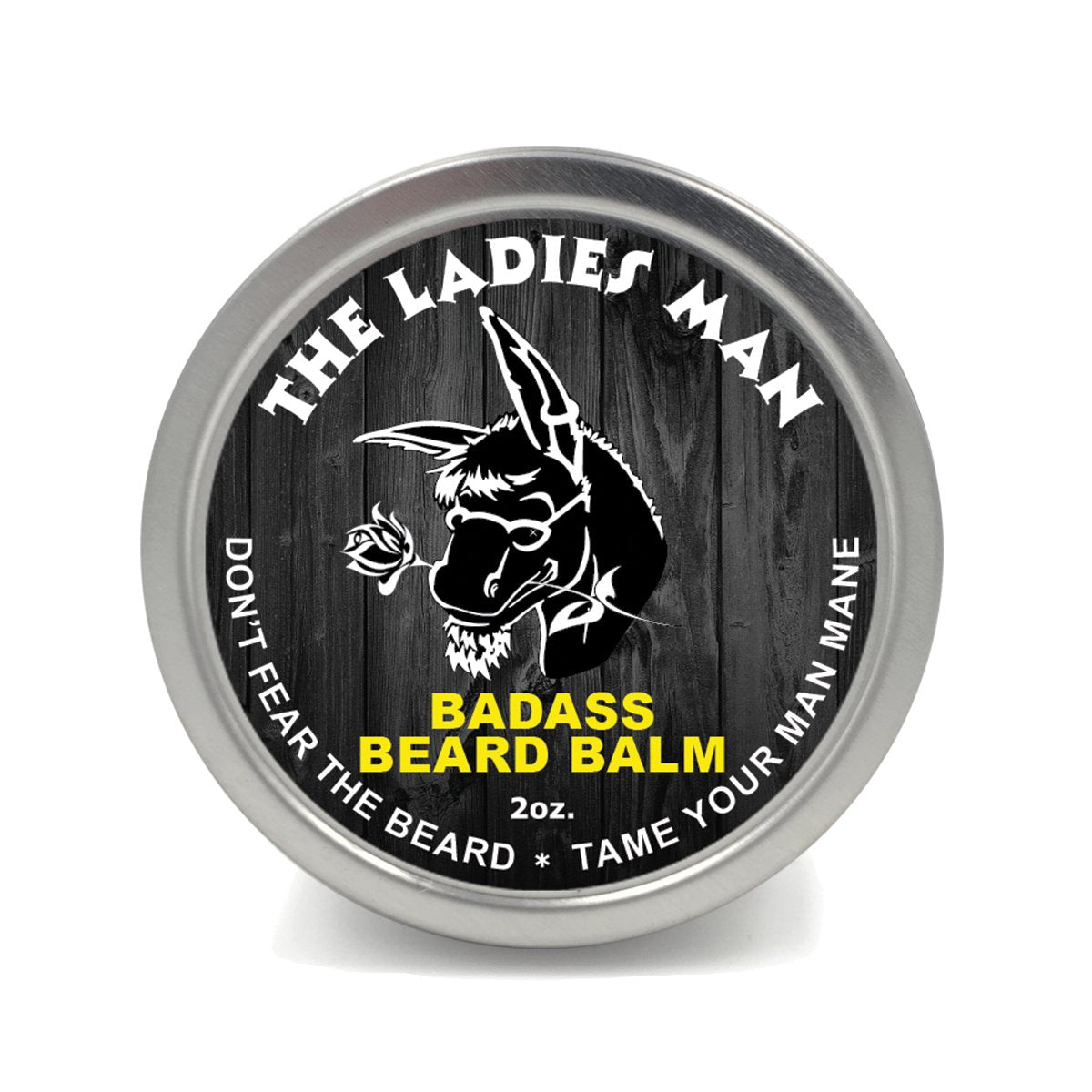Badass Beard Care Beard Balm - The Ladies Man Scent, 2 Ounce - All Natural Ingredients, Soften Hair, Hydrate Skin to Get Rid of