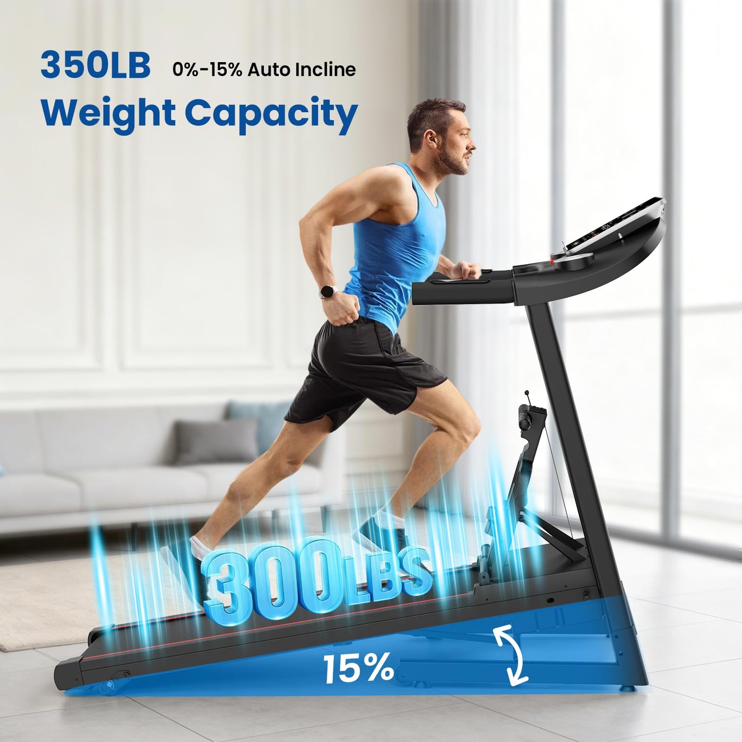 RECOVION 2-in-1 Treadmill and Rowing Machine Combines Running and Rowing for Aerobic Exercise with Adjustable Resistance, Space-Saving Full-Body Workout Machine