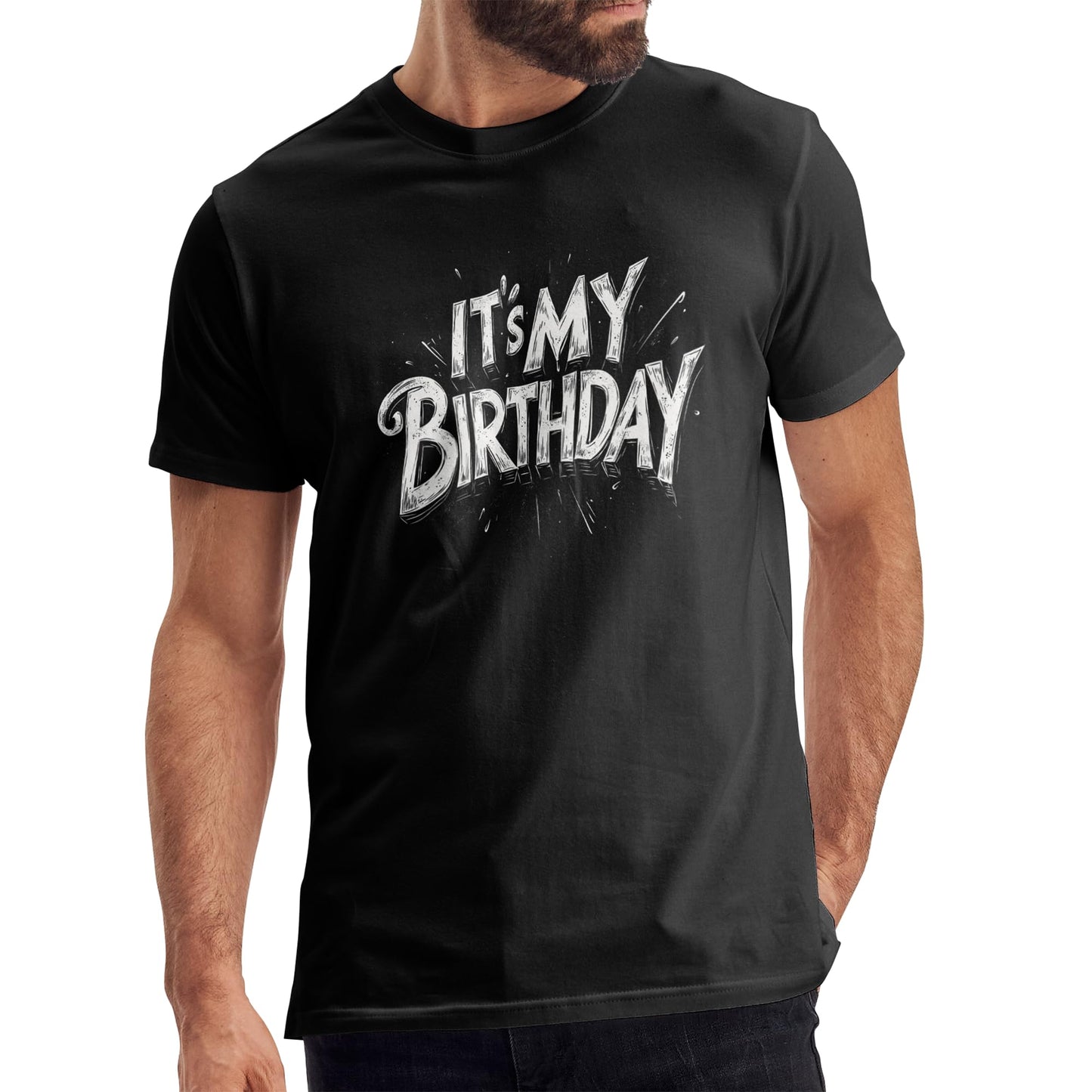 Its My Birthday Shirt Gifts for Men Husband Boyfriend Brother Birthday Party Apparel Graphic Tee (US, Alpha, Large, Regular, Regular, Black)