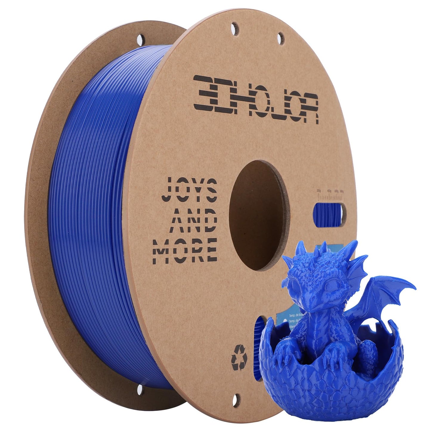 3DHoJor PLA Filament 1.75mm,3D Printer Filament,1kg Cardboard Spool (2.2lbs),Dimensional Accuracy +/- 0.03 mm,Vacuum Packaging,Odor Free, Clog Free,Fit Most 3D FDM Printer,Blue