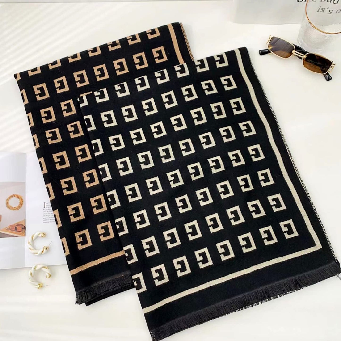 RainFlowwer Womens Pashmina Shawl Wrap Scarf Christmas Winter Warm Wool Scarves Large Reversible Stole Scarf Dress Gift