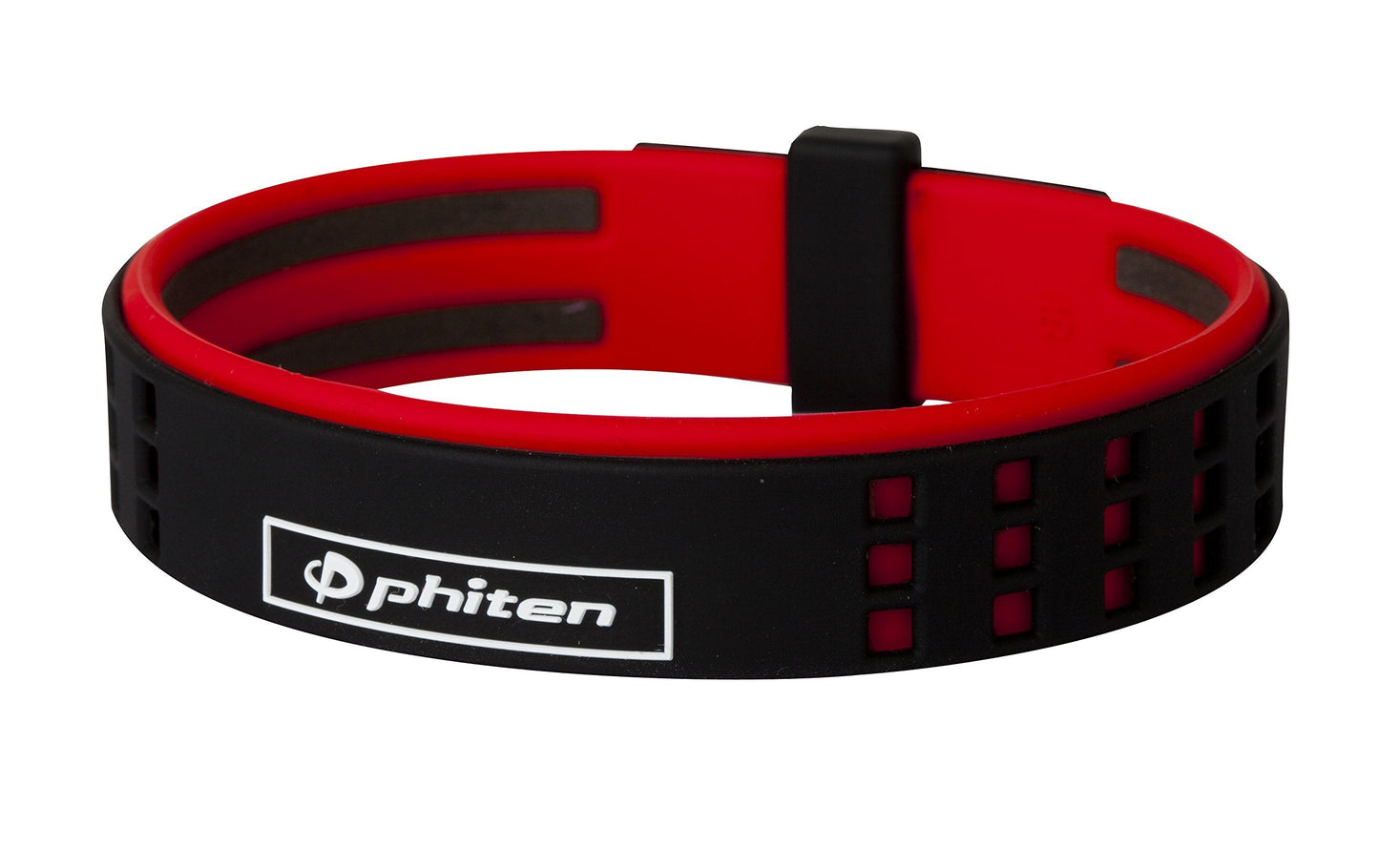 Phiten Titanium 6.75 Duo Bracelet - Black/Red
