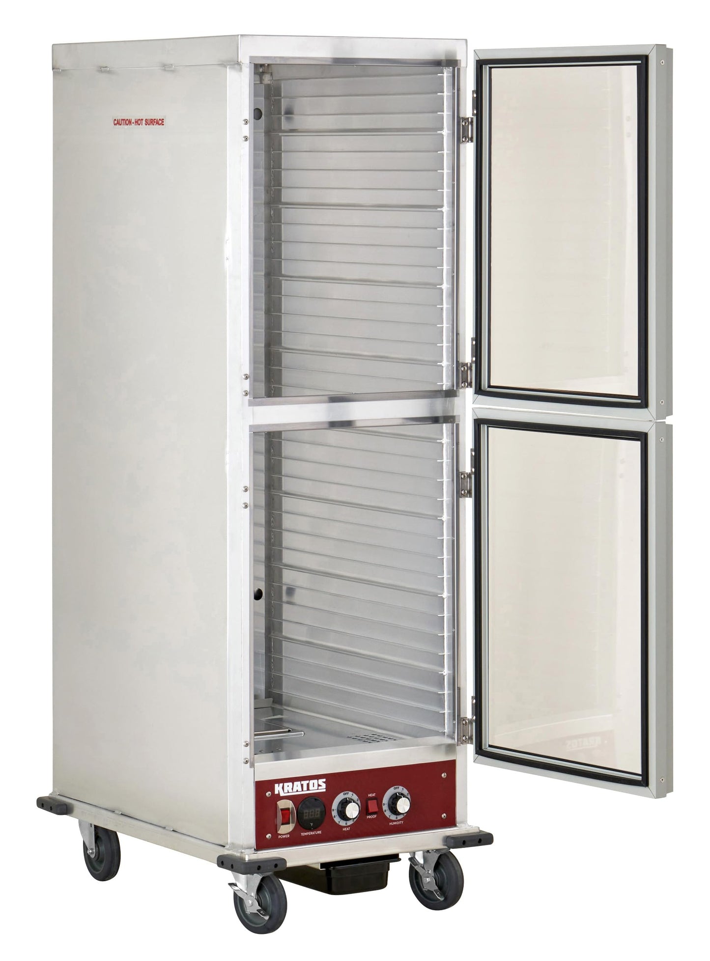 Kratos Full Size Commercial Insulated Holding and Proofing Cabinet with Clear Dutch Doors, Holds 36 Full Size Sheet Pans, 120V, 1440W (28W-603)