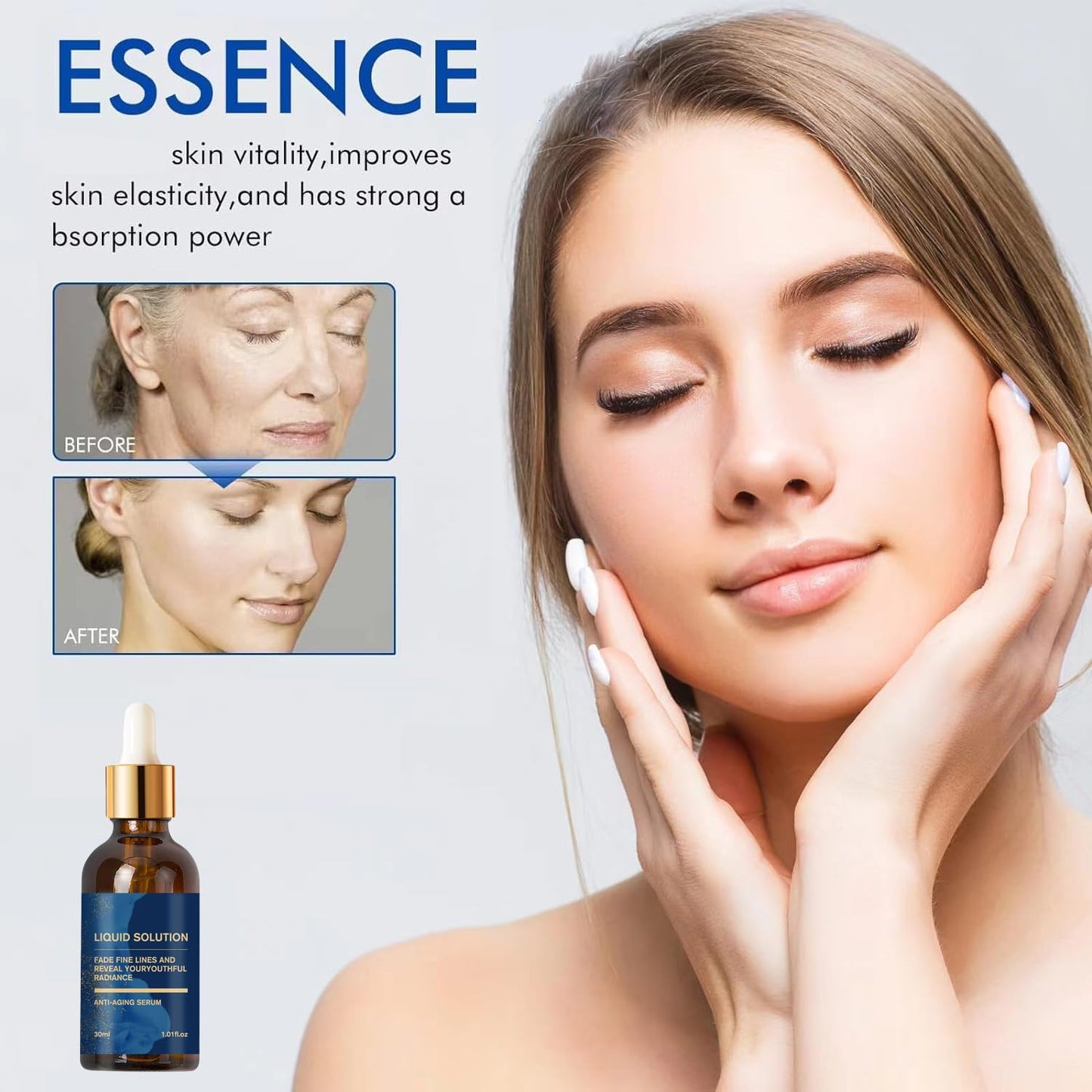 Olavita Face Serum, Olavita Serum, Vitamin C & E, Anti Aging Face Tightening, Boost Skin Collagen, Reduce Wrinkles & Plump Skin(