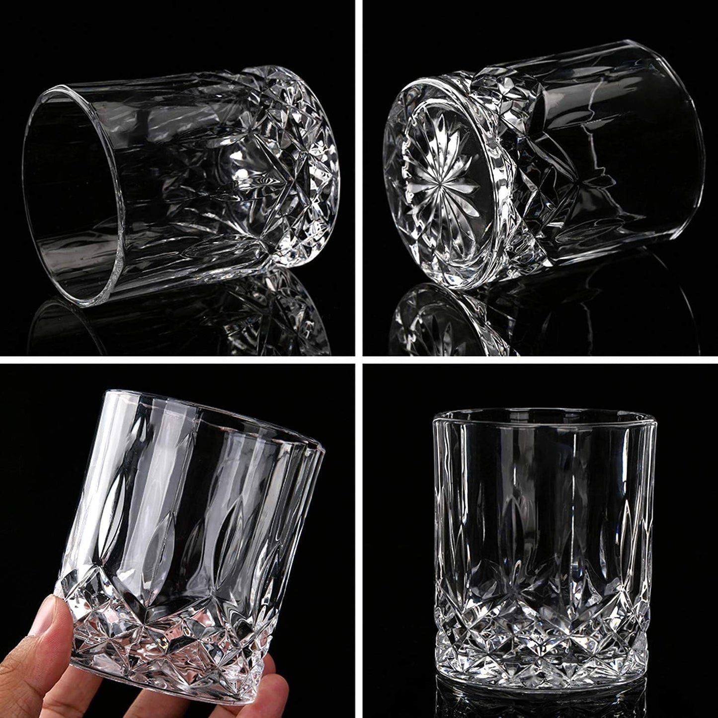 LIGHTEN LIFE Crystal Whiskey Decanter Set for Men - Gift Box With Glasses, Non-Lead Glass for Bourbon and Liquor - Perfect for Dad, Husband, Whiskey Lovers
