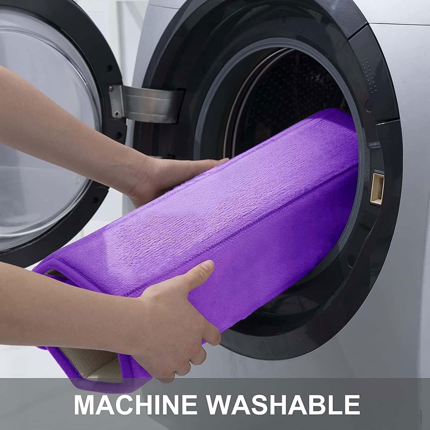 Buganda Memory Foam Bath Mat, 47" x 24", Ultra Soft and Non-Slip Bathroom Rugs, Water Absorbent and Machine Washable Bath Rug Runner for Bathroom, Shower, and Tub, Purple