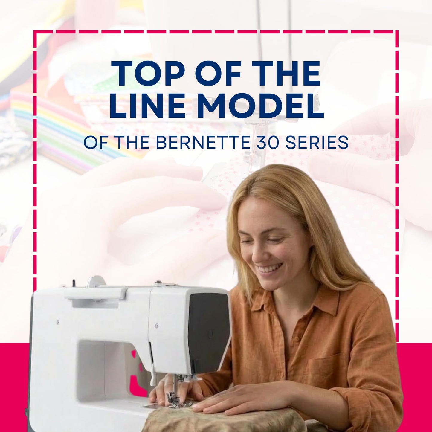 Bernette B38 Computerized Sewing Machine for Quilting & Embroidery with Free Tote Bag – Heavy-Duty, Portable with LCD Display for Seamless Stitching & Creative Sewing Projects