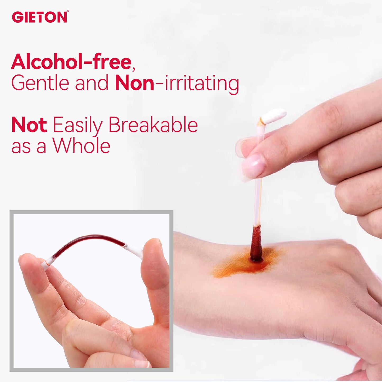 50-Count Disposable Povidone Iodine Swabs, Iodine Cotton swabs, Iodine swabsticks, Wound Care, Gentle Care and Emergency Care for The Whole Family.