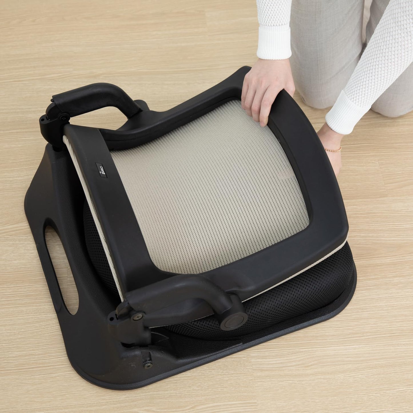HIHIP Patented Floor Chair with Back Support - Foldable Orthopedic Floor Chair for Adults/Children - Japanese Legless Seat for Meditation, TV, Pelvic Adjustment - Recliner with Back Support (Gray)
