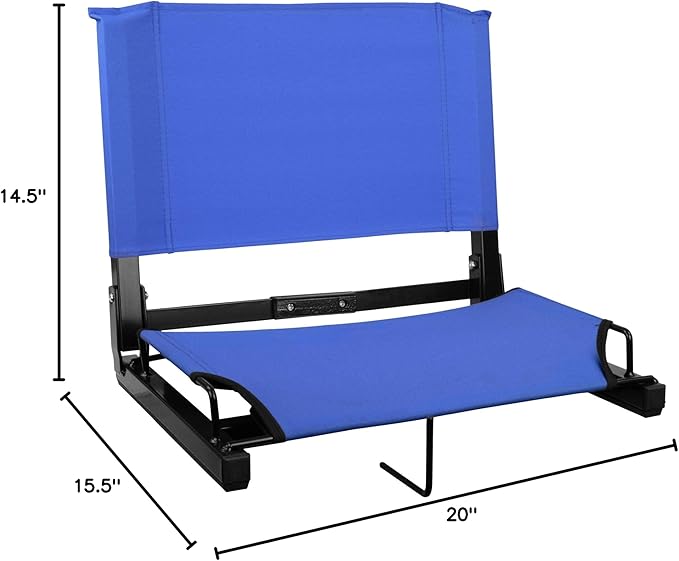 Sports Unlimited - Bleacher Chairs with Back and Cushion - Stadium Seats with Back Support Wide and Regular, Stadium Chair