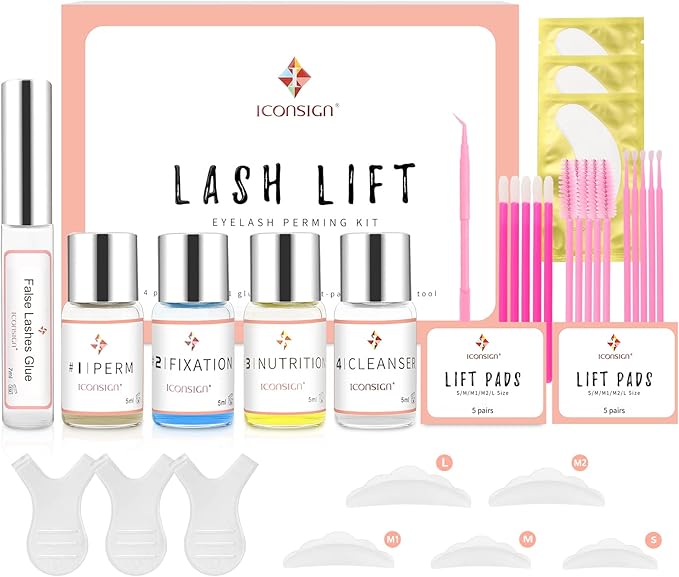 Lash Lift Kit, Eyelash Perm Kit, Professional Eyelash Curling Lash Extension Set, Glue Upgraded Version, Lash Extensions, ...