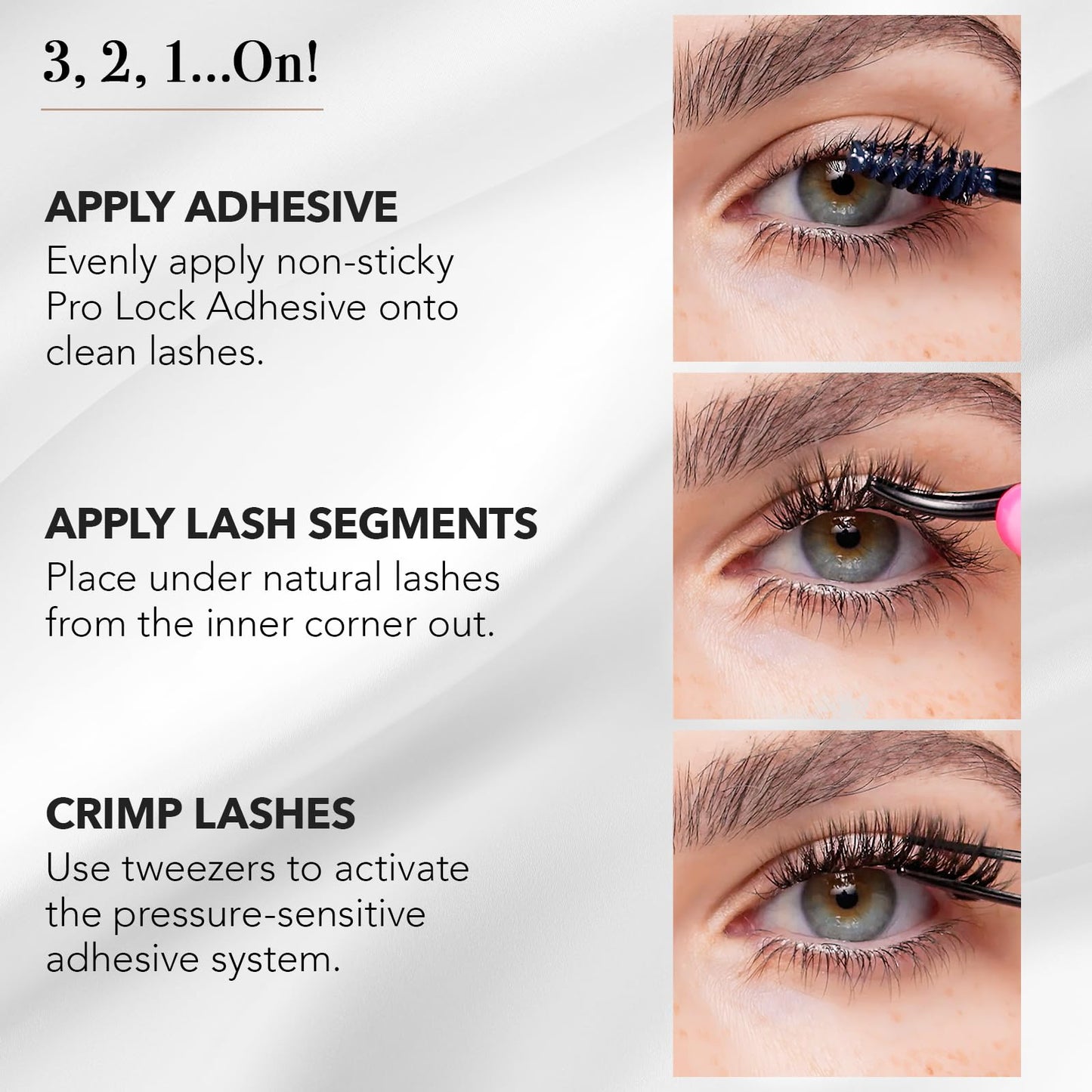 Pro Lash ProWear Mini Lash Clusters Kit - Easiest to Apply Lashes - 10-Day Cluster Eyelash Extensions - False Eyelashes Plus Adh
