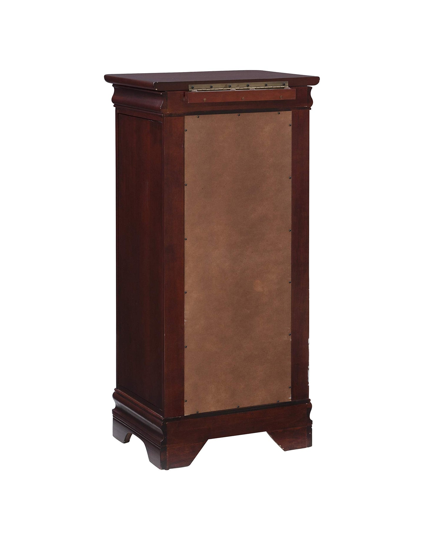 Powell Louis Philippe Jewelry Armoire Marquis Cherry Closed: 20-1/8 x 15-1/8 x 42-7/8 H, Open: 40